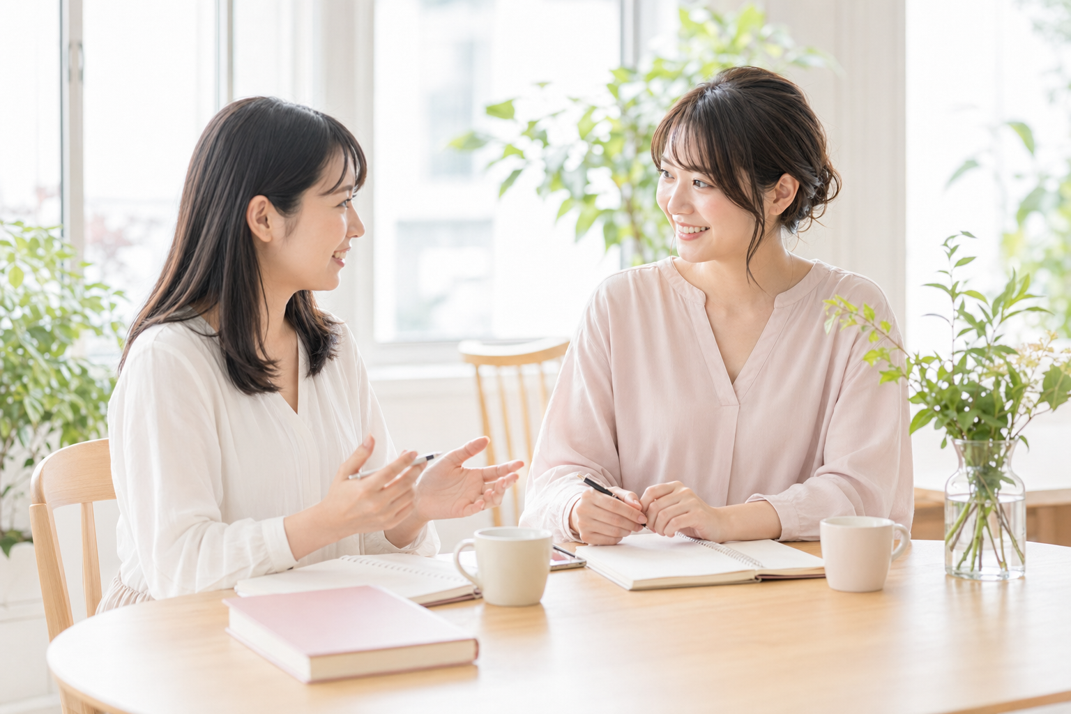 相談する女性たち